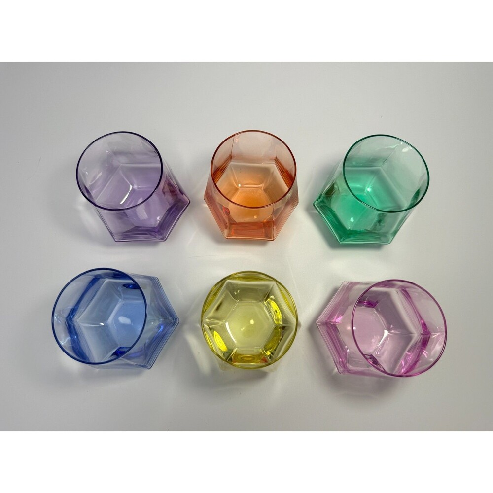 Colorful Geometric Glass Set - Picture 2 of 4